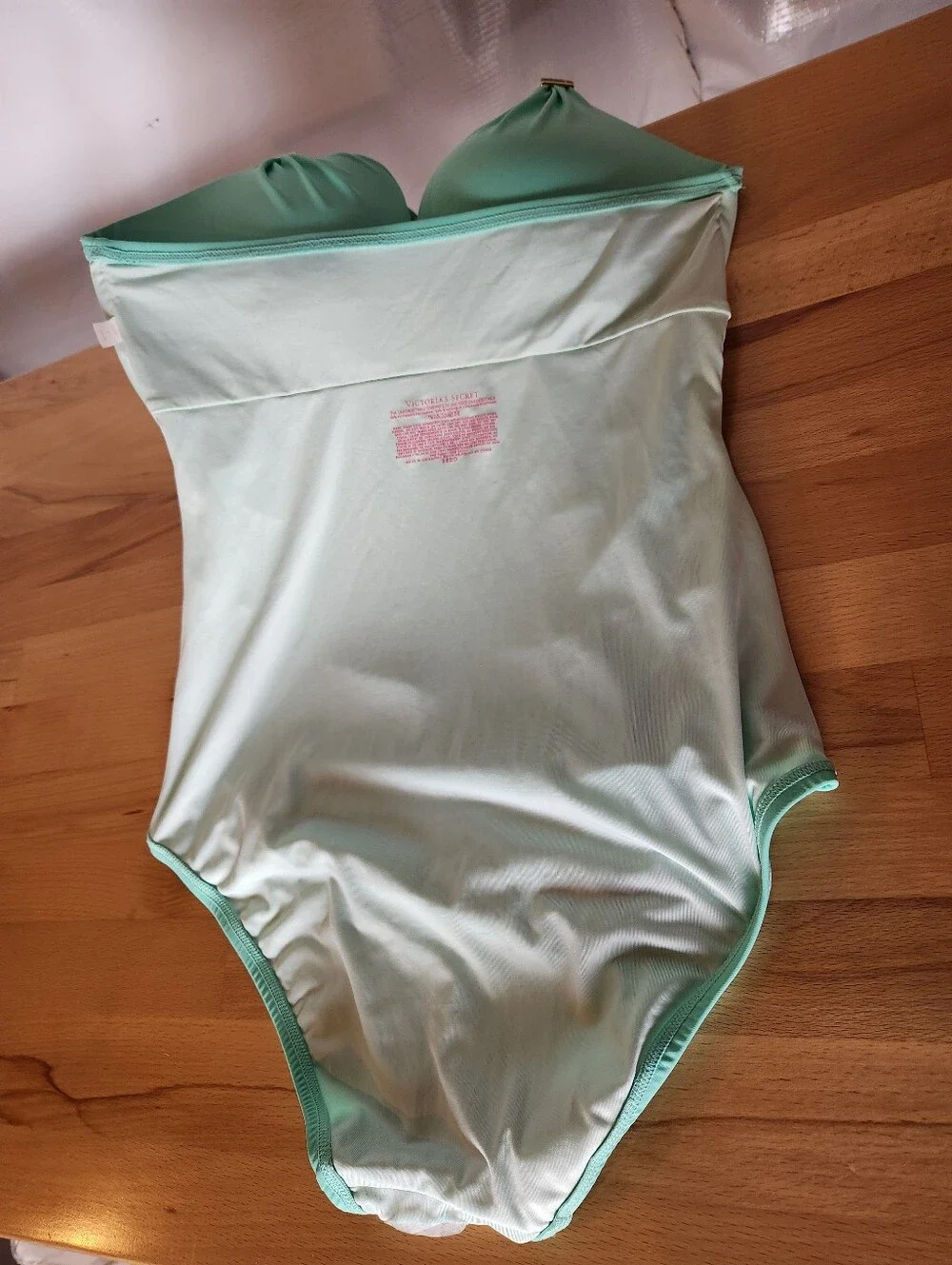 Victoria's Secret Unforgettable One Piece Swimsuit Mint Aqua 38DD NWOT Halter